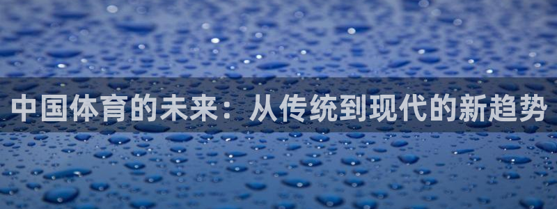 凯发官方正版app集团官网首页网址:中国体育的未来:从传统到